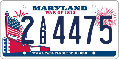 MD license plate 2AB4475