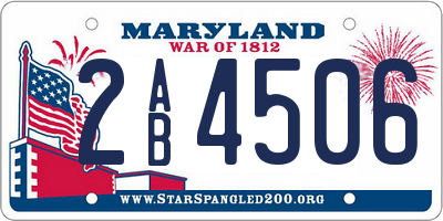 MD license plate 2AB4506