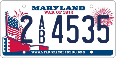 MD license plate 2AB4535