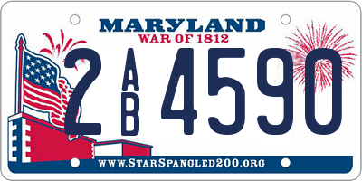 MD license plate 2AB4590