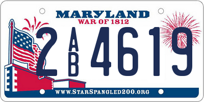 MD license plate 2AB4619