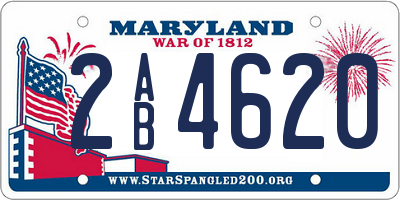 MD license plate 2AB4620