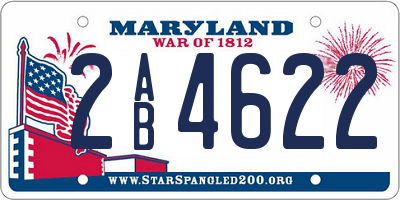 MD license plate 2AB4622