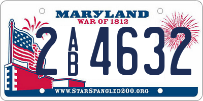 MD license plate 2AB4632