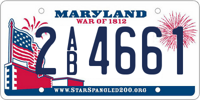MD license plate 2AB4661