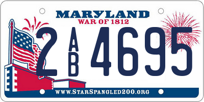 MD license plate 2AB4695