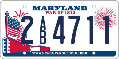 MD license plate 2AB4711