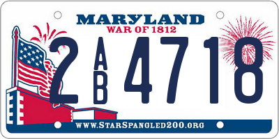 MD license plate 2AB4718