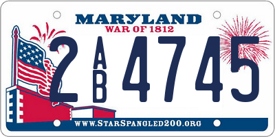 MD license plate 2AB4745