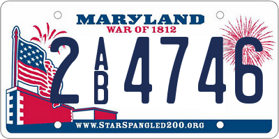 MD license plate 2AB4746