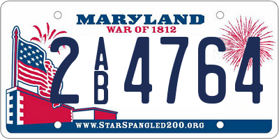 MD license plate 2AB4764