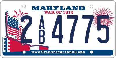 MD license plate 2AB4775