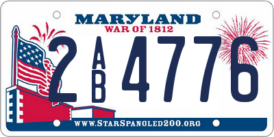 MD license plate 2AB4776
