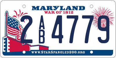 MD license plate 2AB4779