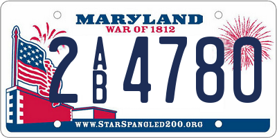 MD license plate 2AB4780