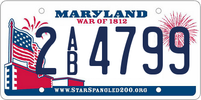 MD license plate 2AB4799