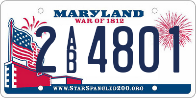 MD license plate 2AB4801