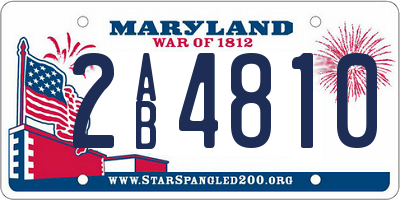 MD license plate 2AB4810