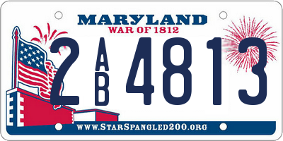 MD license plate 2AB4813