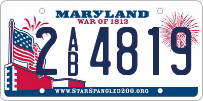 MD license plate 2AB4819