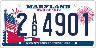 MD license plate 2AB4901