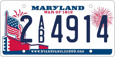 MD license plate 2AB4914