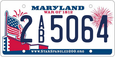 MD license plate 2AB5064