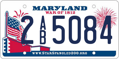 MD license plate 2AB5084