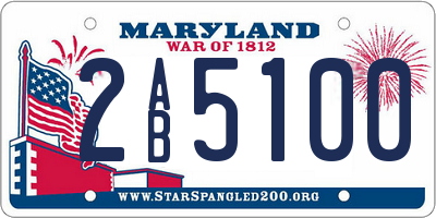 MD license plate 2AB5100