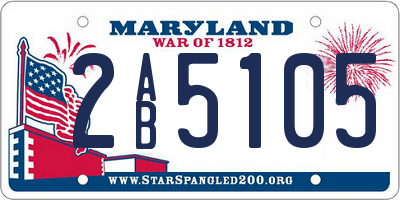 MD license plate 2AB5105