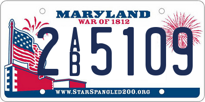 MD license plate 2AB5109