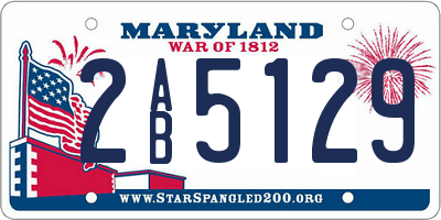 MD license plate 2AB5129