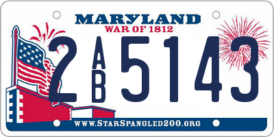 MD license plate 2AB5143