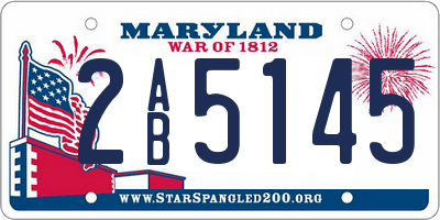 MD license plate 2AB5145