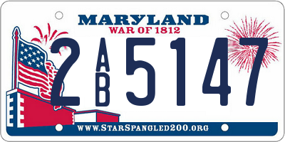 MD license plate 2AB5147