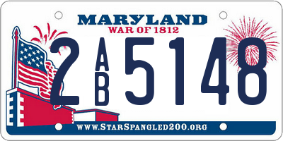 MD license plate 2AB5148