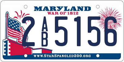 MD license plate 2AB5156