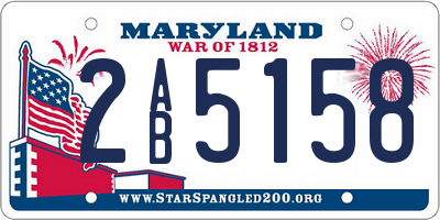 MD license plate 2AB5158