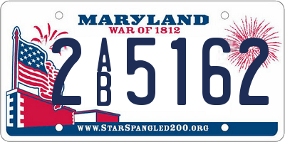 MD license plate 2AB5162