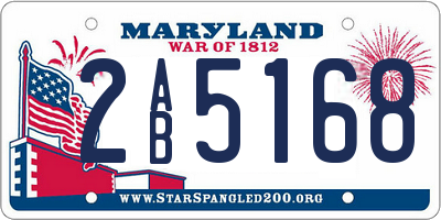MD license plate 2AB5168