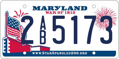 MD license plate 2AB5173