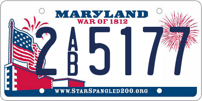 MD license plate 2AB5177