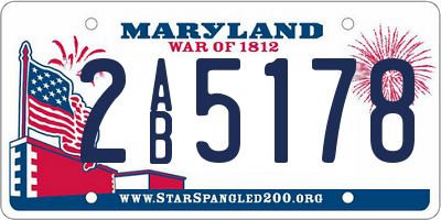 MD license plate 2AB5178