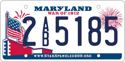 MD license plate 2AB5185