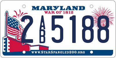 MD license plate 2AB5188