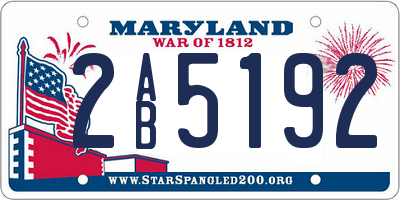 MD license plate 2AB5192