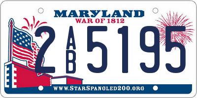 MD license plate 2AB5195