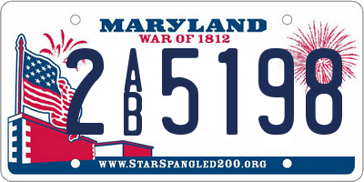MD license plate 2AB5198