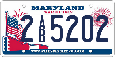 MD license plate 2AB5202