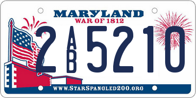 MD license plate 2AB5210